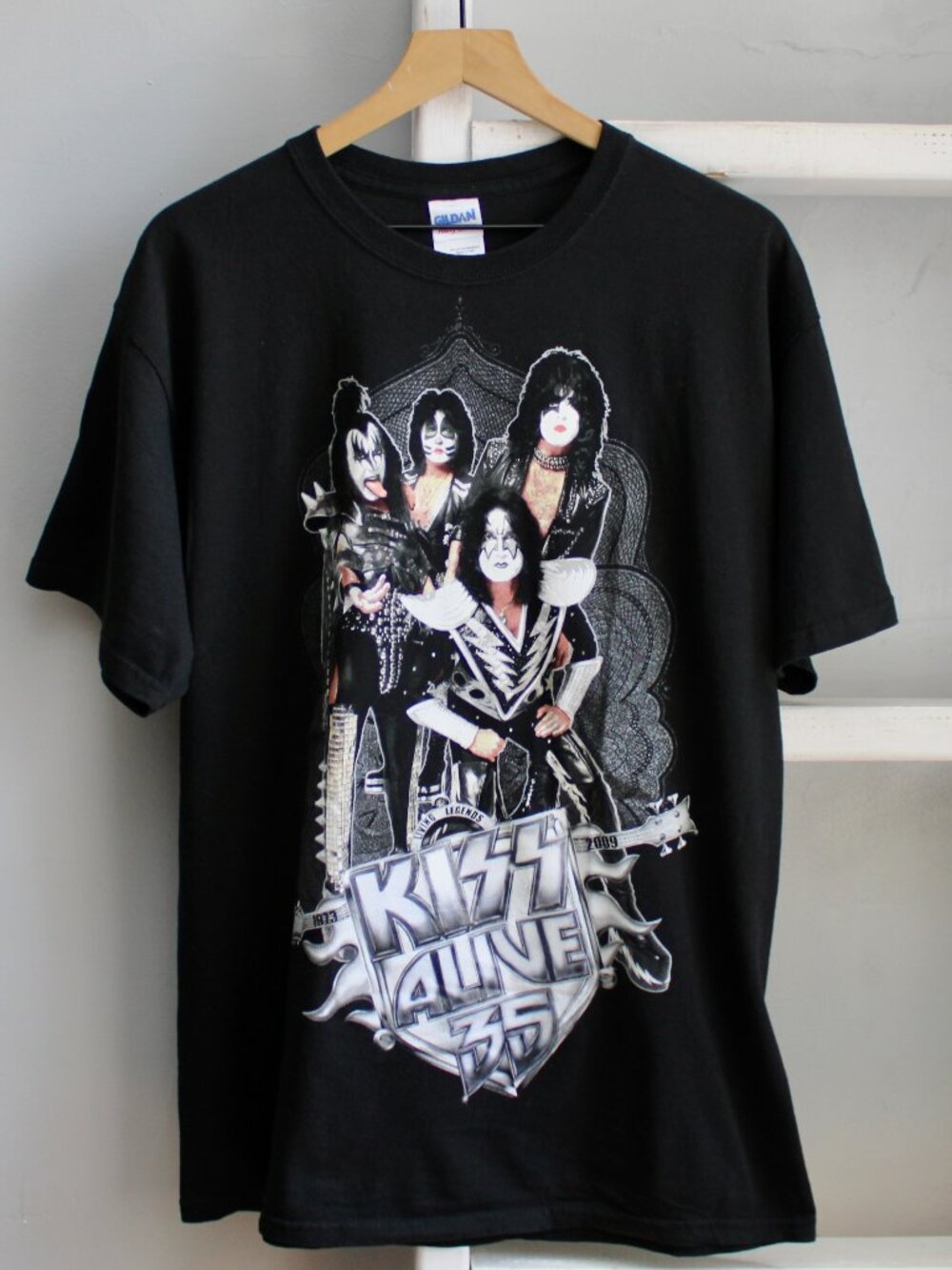Kiss Alive 35 Living Legends Concert Tour T-Shirt Black Gildan Adult Size Large